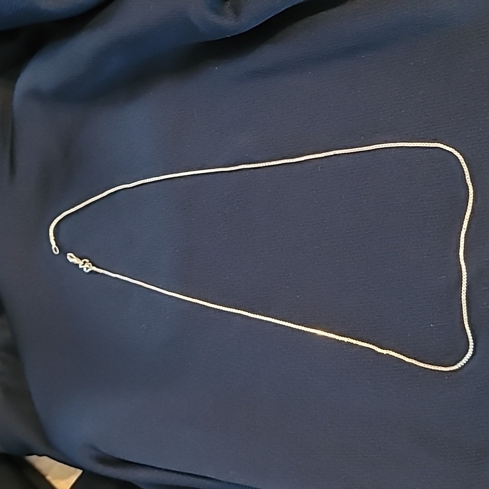 Silver box necklace